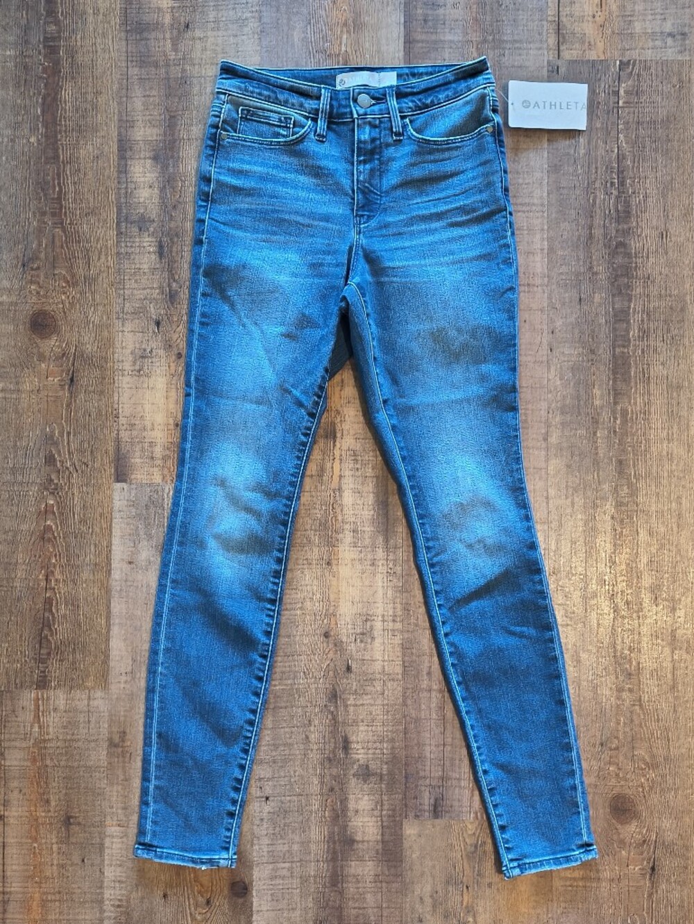 Athleta NWT Blue Navy Sculptek Ultra Skinny Light Weight Jeans School Casual